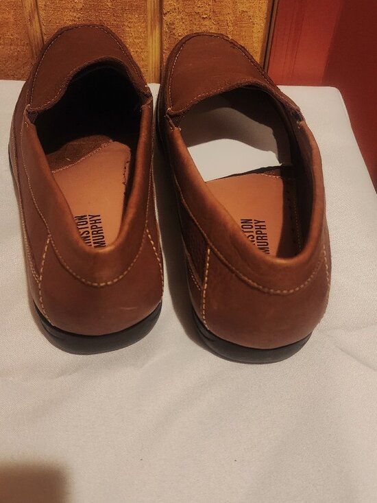 Johnston & Murphy Sheepskin Tan Loafers Size 10.5M